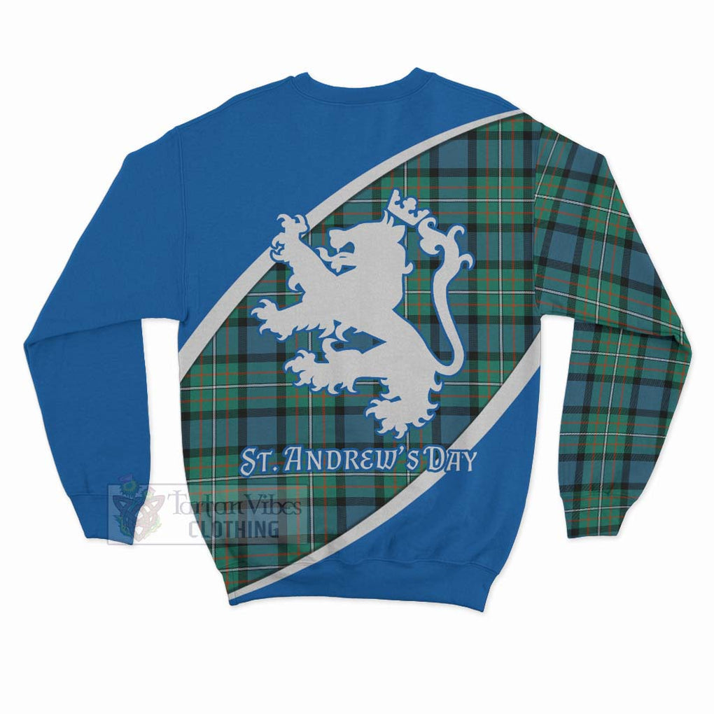 Tartan Vibes Clothing Ferguson (Fergusson) Family Crest Tartan Sweatshirt Celebrate Saint Andrew's Day in Style