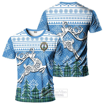 Ferguson (Fergusson) Clan Christmas T-Shirt Celtic Reindeer Style