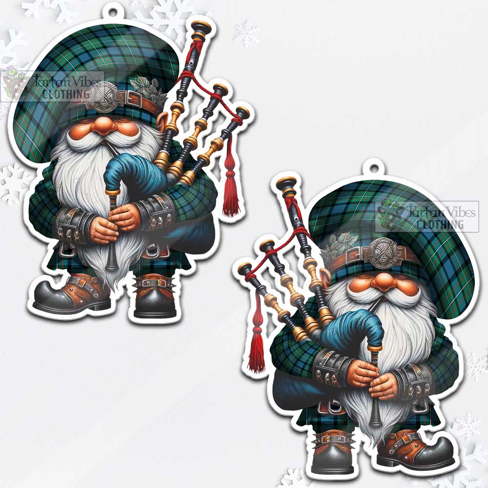 Tartan Vibes Clothing Ferguson (Fergusson) Tartan Badpiper Gnome Christmas Ornament