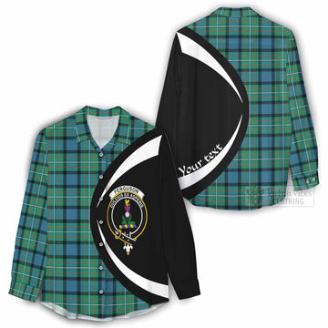 Ferguson (Fergusson) Tartan Women's Casual Shirt with Family Crest Circle Style