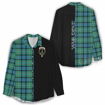 Ferguson (Fergusson) Tartan Women's Casual Shirt with Family Crest and Half Of Me Style