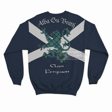 Ferguson (Fergusson) Tartan Lion Rampant Sweatshirt  Proudly Display Your Heritage with Alba Gu Brath and Clan Name