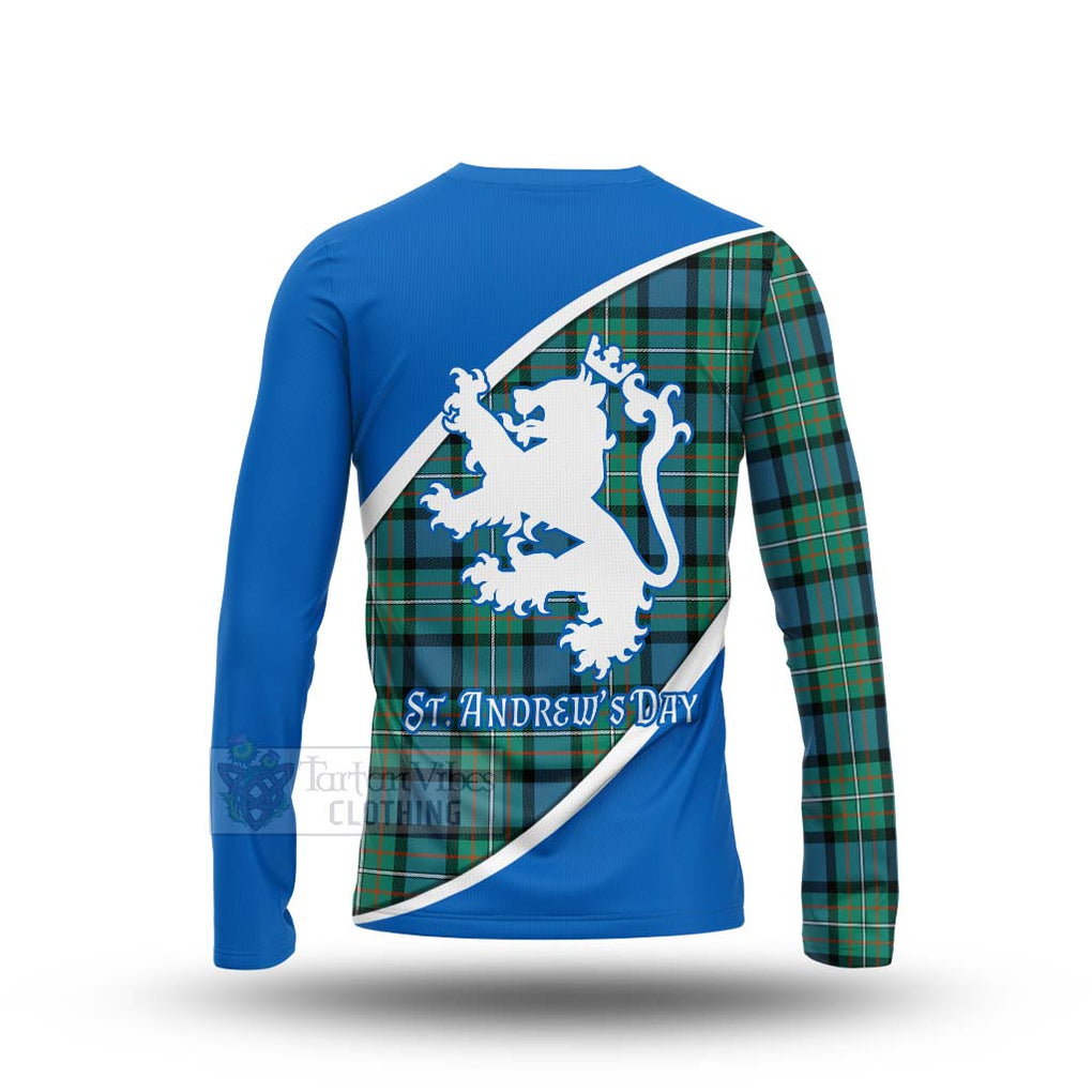 Tartan Vibes Clothing Ferguson (Fergusson) Family Crest Tartan Long Sleeve T-Shirt Celebrate Saint Andrew's Day in Style