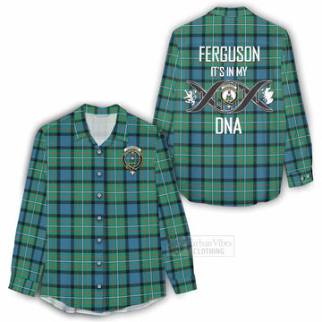 Ferguson (Fergusson) Tartan Women's Casual Shirt with Family Crest DNA In Me Style