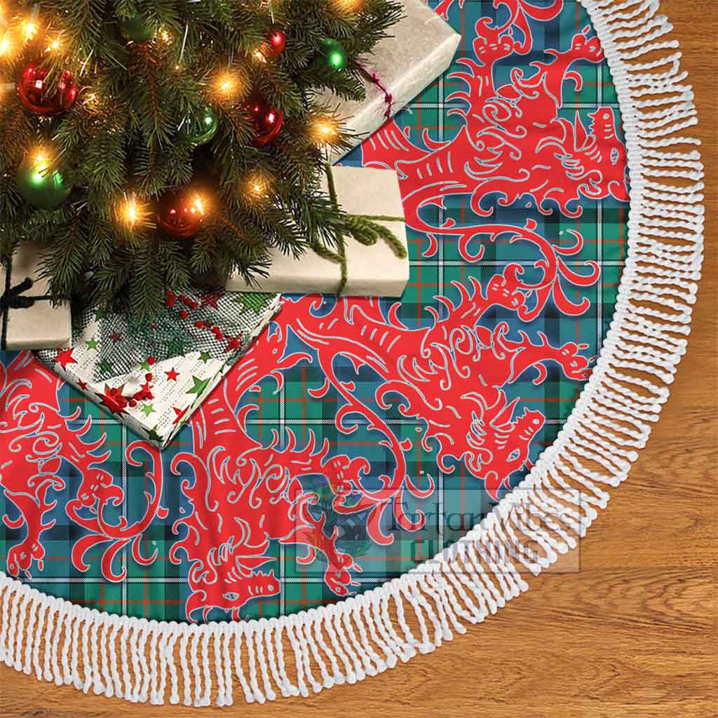 Tartan Vibes Clothing Ferguson (Fergusson) Tartan Christmas Tree Skirt Lion Rampant Style