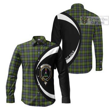 Ferguson Modern Tartan Long Sleeve Button Up with Family Crest Circle Style