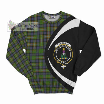 Ferguson Modern Tartan Sweatshirt with Family Crest Circle Style