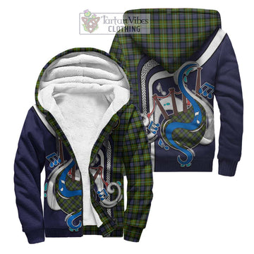 Ferguson Modern Tartan Sherpa Hoodie with Epic Bagpipe Style