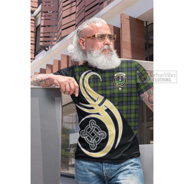 Ferguson Modern Tartan Cotton T-shirt with Family Crest and Celtic Symbol Style