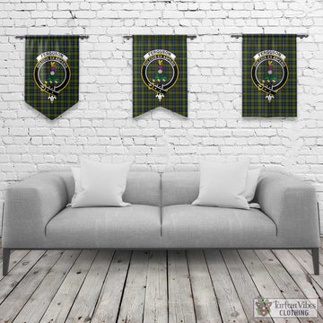 Ferguson Modern Tartan Gonfalon, Tartan Banner with Family Crest