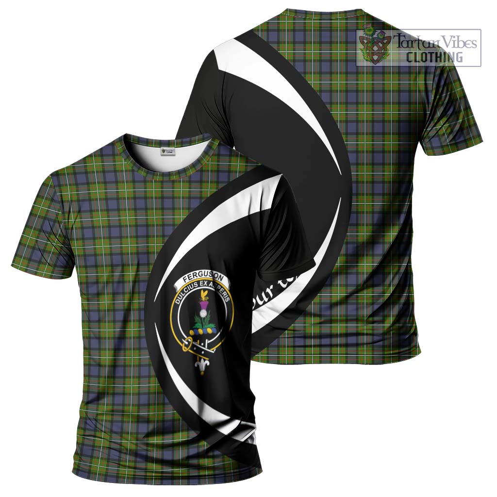 Tartan Vibes Clothing Ferguson Modern Tartan T-Shirt with Family Crest Circle Style