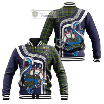 Ferguson Modern Tartan Baseball Jacket with Epic Bagpipe Style