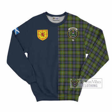 Ferguson Modern Tartan Sweatshirt Alba with Scottish Lion Royal Arm Half Style