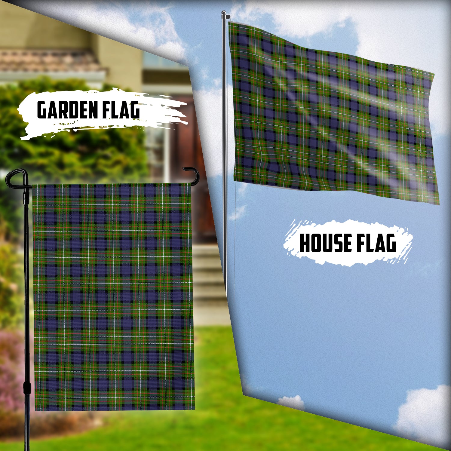 Ferguson Modern Tartan Flag Garden Flag (Vertical) - Tartan Vibes Clothing