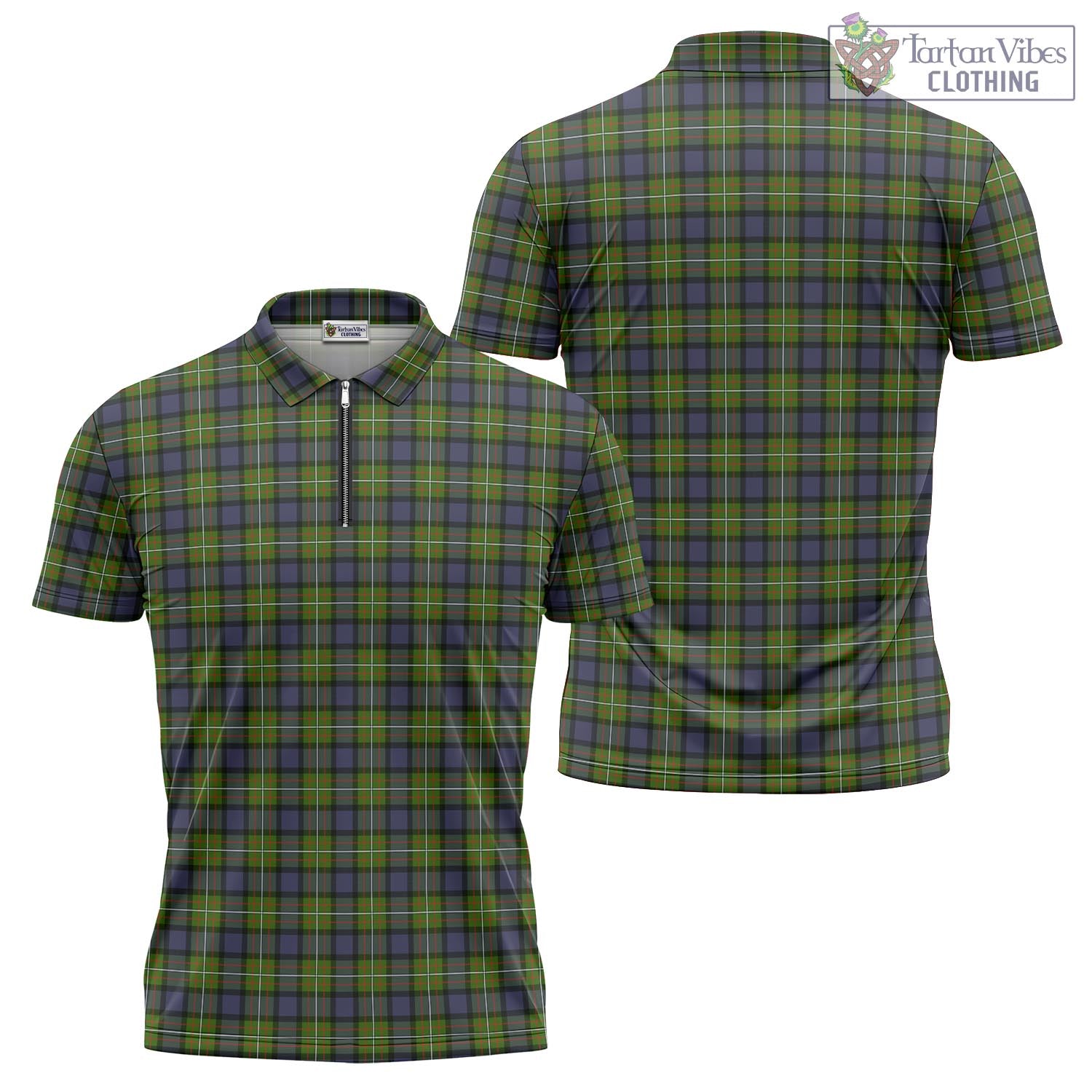 Tartan Vibes Clothing Ferguson Modern Tartan Zipper Polo Shirt