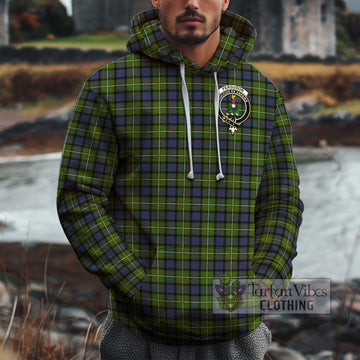 Ferguson Modern Tartan Cotton Hoodie with Family Crest