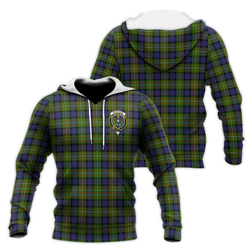 Ferguson Modern Tartan Knitted Hoodie with Family Crest