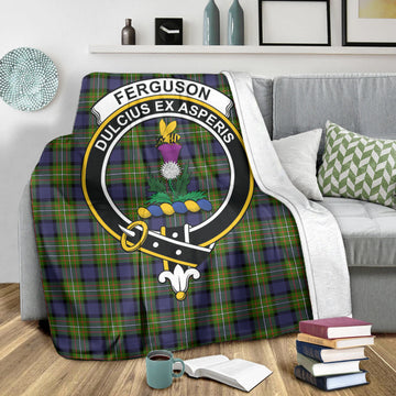 Ferguson Modern Tartan Blanket with Family Crest