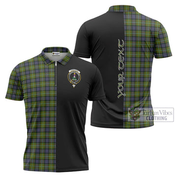 Ferguson Modern Tartan Zipper Polo Shirt with Family Crest and Half Of Me Style