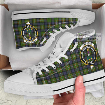 Ferguson Modern Tartan High Top Shoes with Family Crest