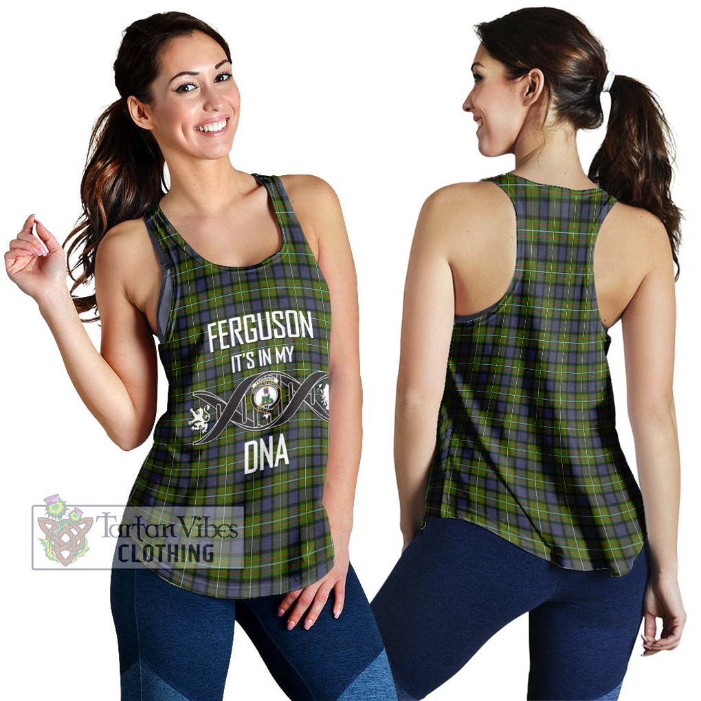 Ferguson Modern Tartan Women's Racerback Tanks with Family Crest DNA In Me Style 4XL - Tartanvibesclothing Shop