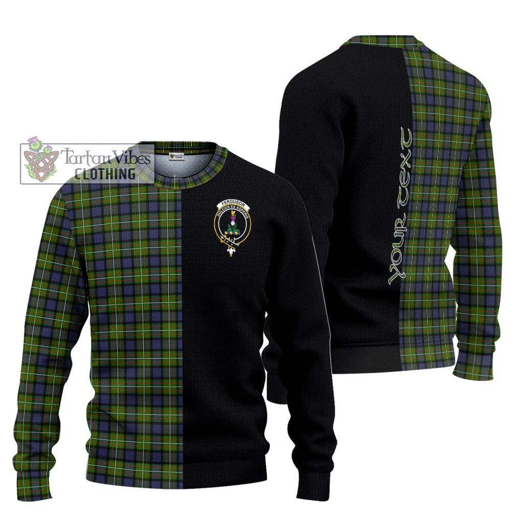 Ferguson Modern Tartan Knitted Sweater with Family Crest and Half Of Me Style Unisex - Tartanvibesclothing Shop