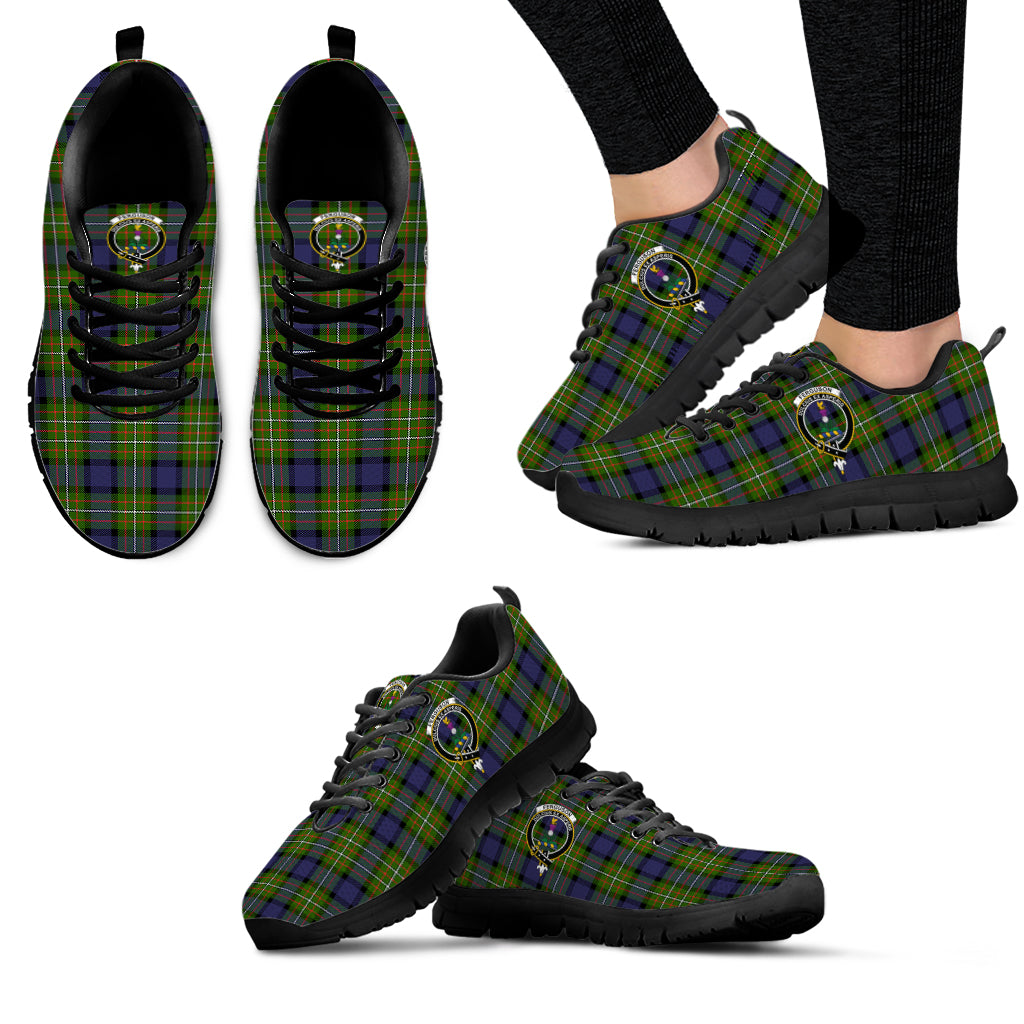 Ferguson Modern Tartan Sneakers with Family Crest - Tartan Vibes Clothing