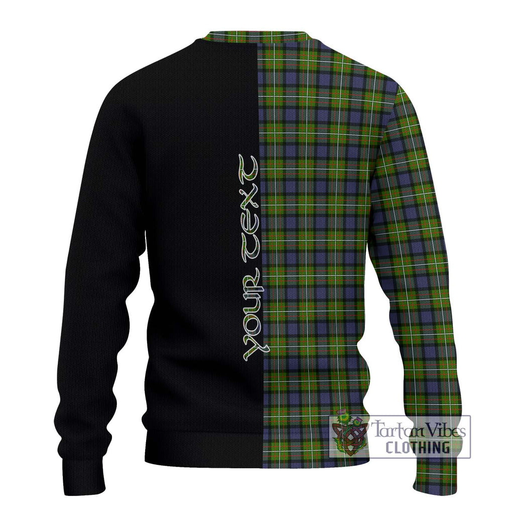 Ferguson Modern Tartan Knitted Sweater with Family Crest and Half Of Me Style - Tartanvibesclothing Shop