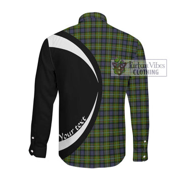 Ferguson Modern Tartan Long Sleeve Button Up with Family Crest Circle Style