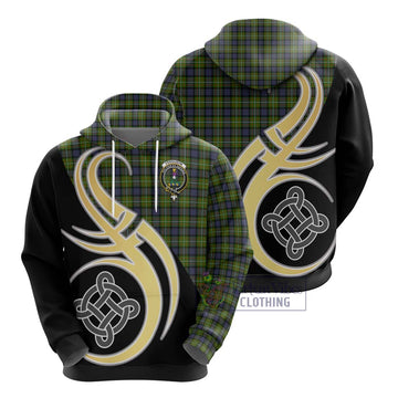 Ferguson Modern Tartan Hoodie with Family Crest and Celtic Symbol Style