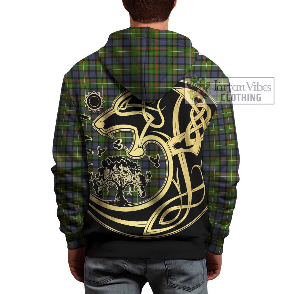 Ferguson Modern Tartan Hoodie with Family Crest Celtic Wolf Style - Tartan Vibes Clothing