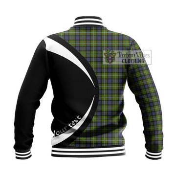 Ferguson Modern Tartan Baseball Jacket with Family Crest Circle Style