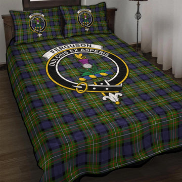 Ferguson Modern Tartan Quilt Bed Set with Family Crest