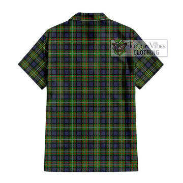 Ferguson Modern Tartan Short Sleeve Button Shirt with Family Crest DNA In Me Style