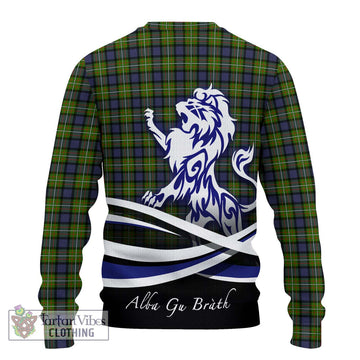 Ferguson Modern Tartan Ugly Sweater with Alba Gu Brath Regal Lion Emblem