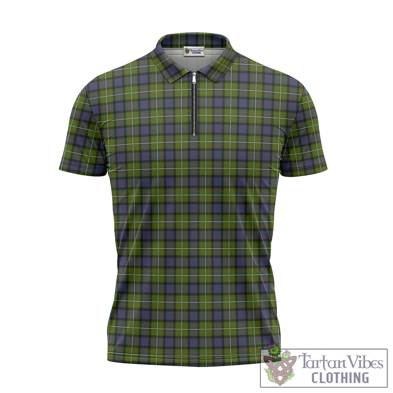 Tartan Vibes Clothing Ferguson Modern Tartan Zipper Polo Shirt