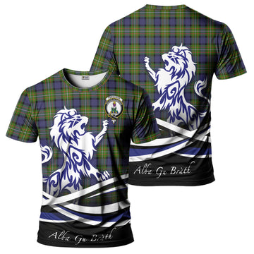 Ferguson Modern Tartan T-Shirt with Alba Gu Brath Regal Lion Emblem