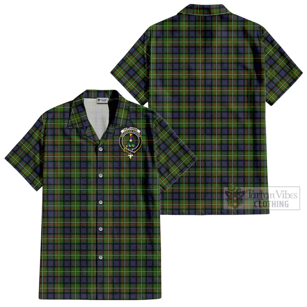 Ferguson Modern Tartan Cotton Hawaiian Shirt with Family Crest Kid - Tartan Vibes Clothing