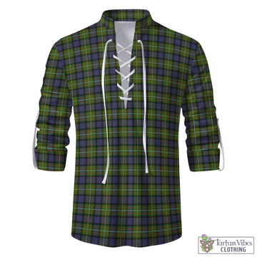 Ferguson Modern Tartan Men's Scottish Traditional Jacobite Ghillie Kilt Shirt