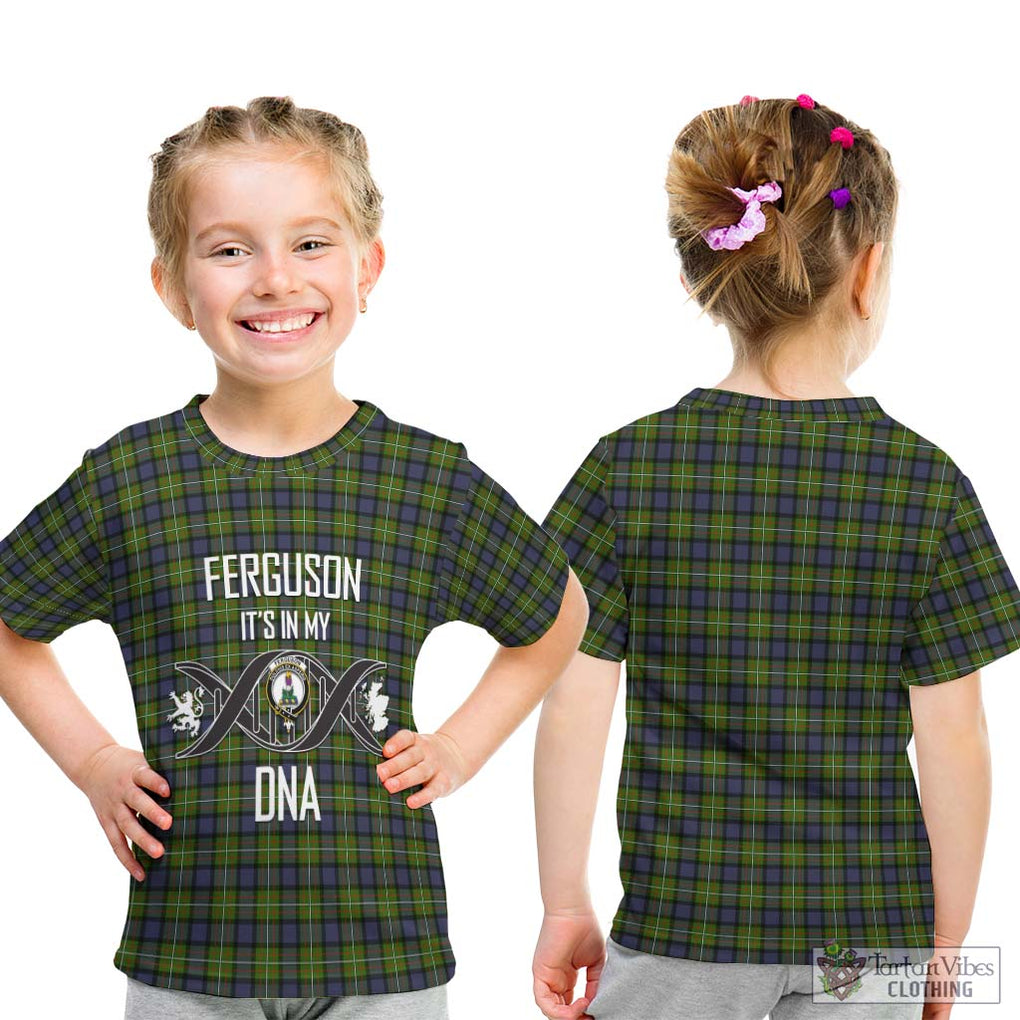 Ferguson Modern Tartan Kid T-Shirt with Family Crest DNA In Me Style - Tartanvibesclothing Shop