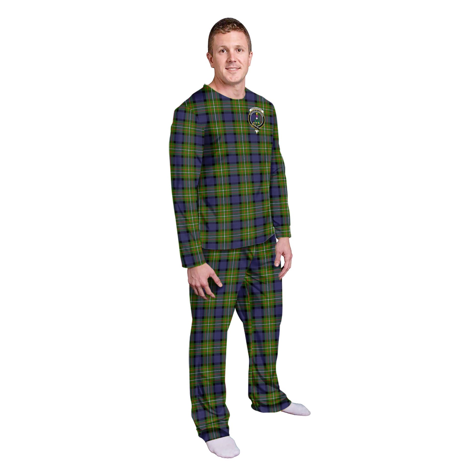 Ferguson Modern Tartan Pajamas Family Set with Family Crest - Tartan Vibes Clothing