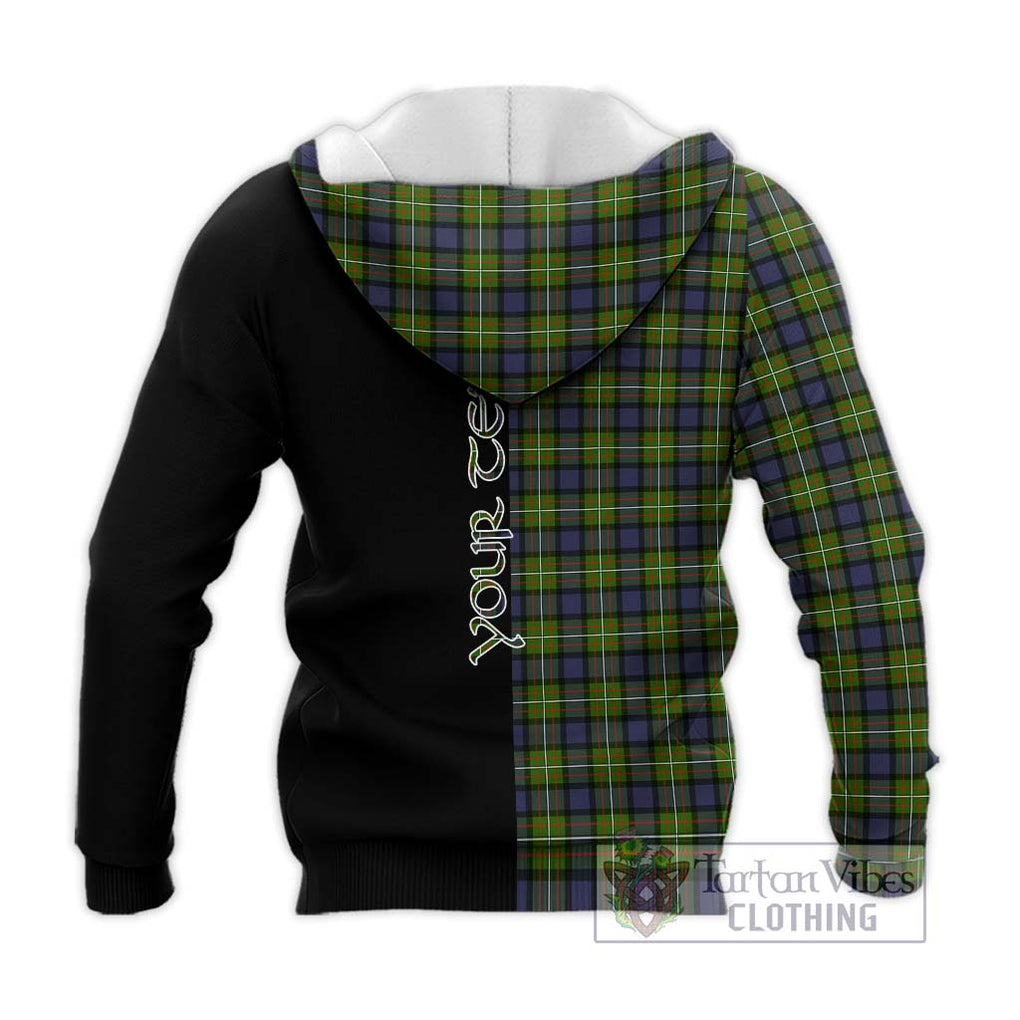 Ferguson Modern Tartan Knitted Hoodie with Family Crest and Half Of Me Style - Tartanvibesclothing Shop