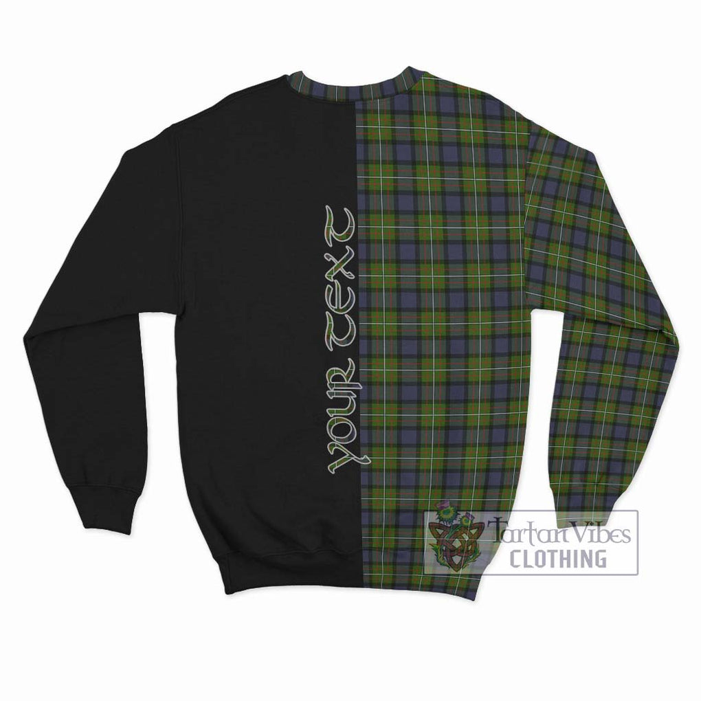 Ferguson Modern Tartan Sweatshirt with Family Crest and Half Of Me Style - Tartanvibesclothing Shop