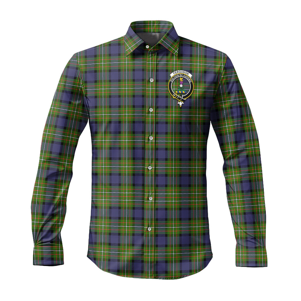 ferguson-modern-tartan-long-sleeve-button-up-shirt-with-family-crest