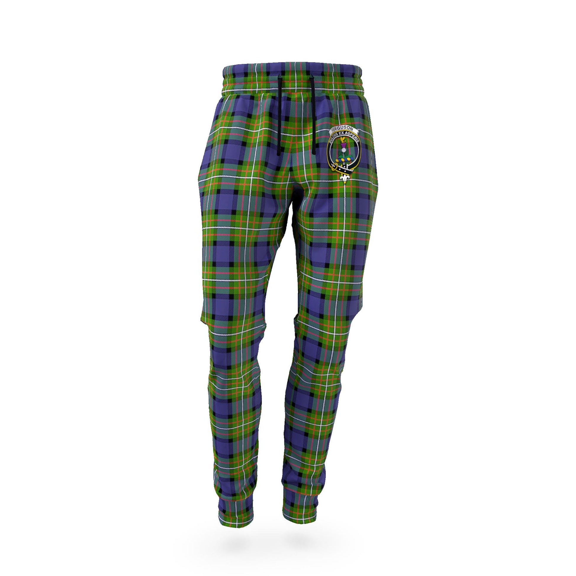 Ferguson Modern Tartan Joggers Pants with Family Crest - Tartan Vibes Clothing