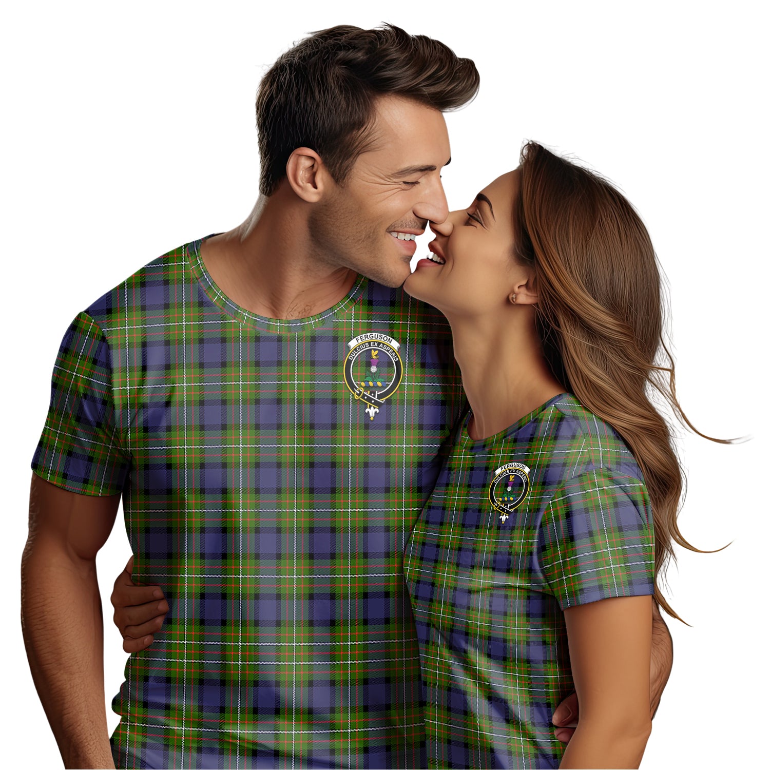 Ferguson Modern Tartan T-Shirt with Family Crest - Tartan Vibes Clothing