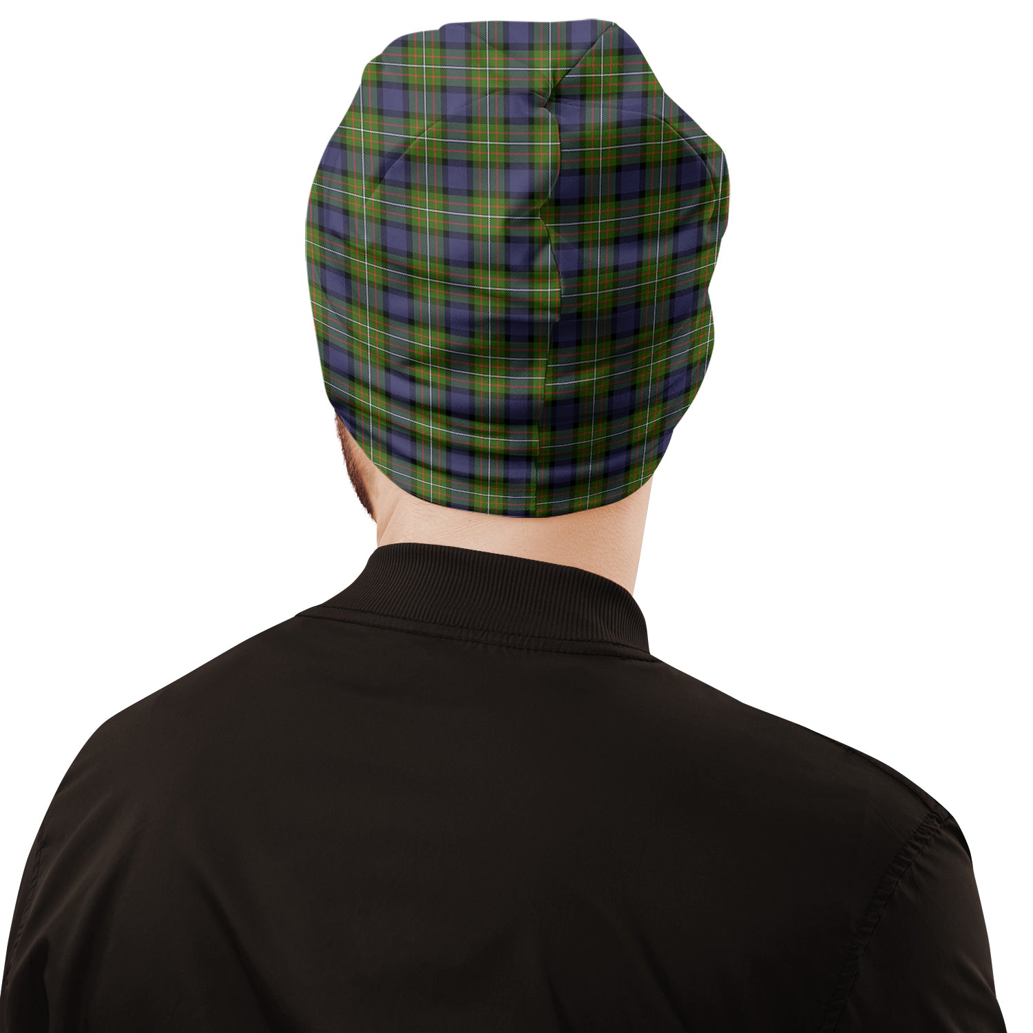 Ferguson Modern Tartan Beanies Hat with Family Crest - Tartan Vibes Clothing