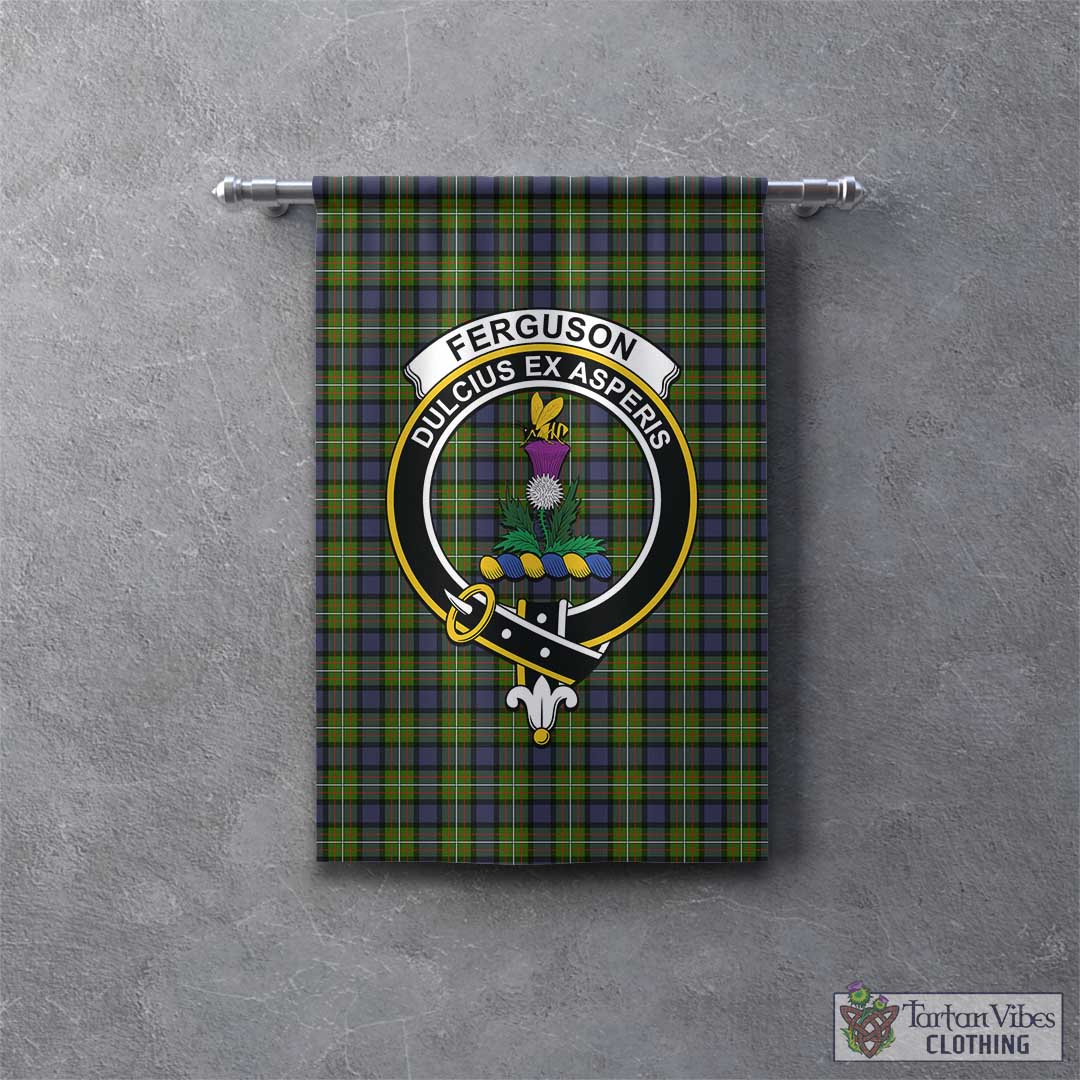 Tartan Vibes Clothing Ferguson Modern Tartan Gonfalon, Tartan Banner with Family Crest