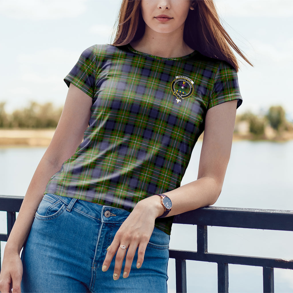 Ferguson Modern Tartan T-Shirt with Family Crest - Tartan Vibes Clothing