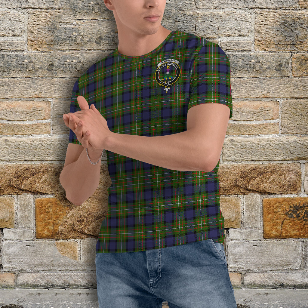 Ferguson Modern Tartan T-Shirt with Family Crest - Tartan Vibes Clothing